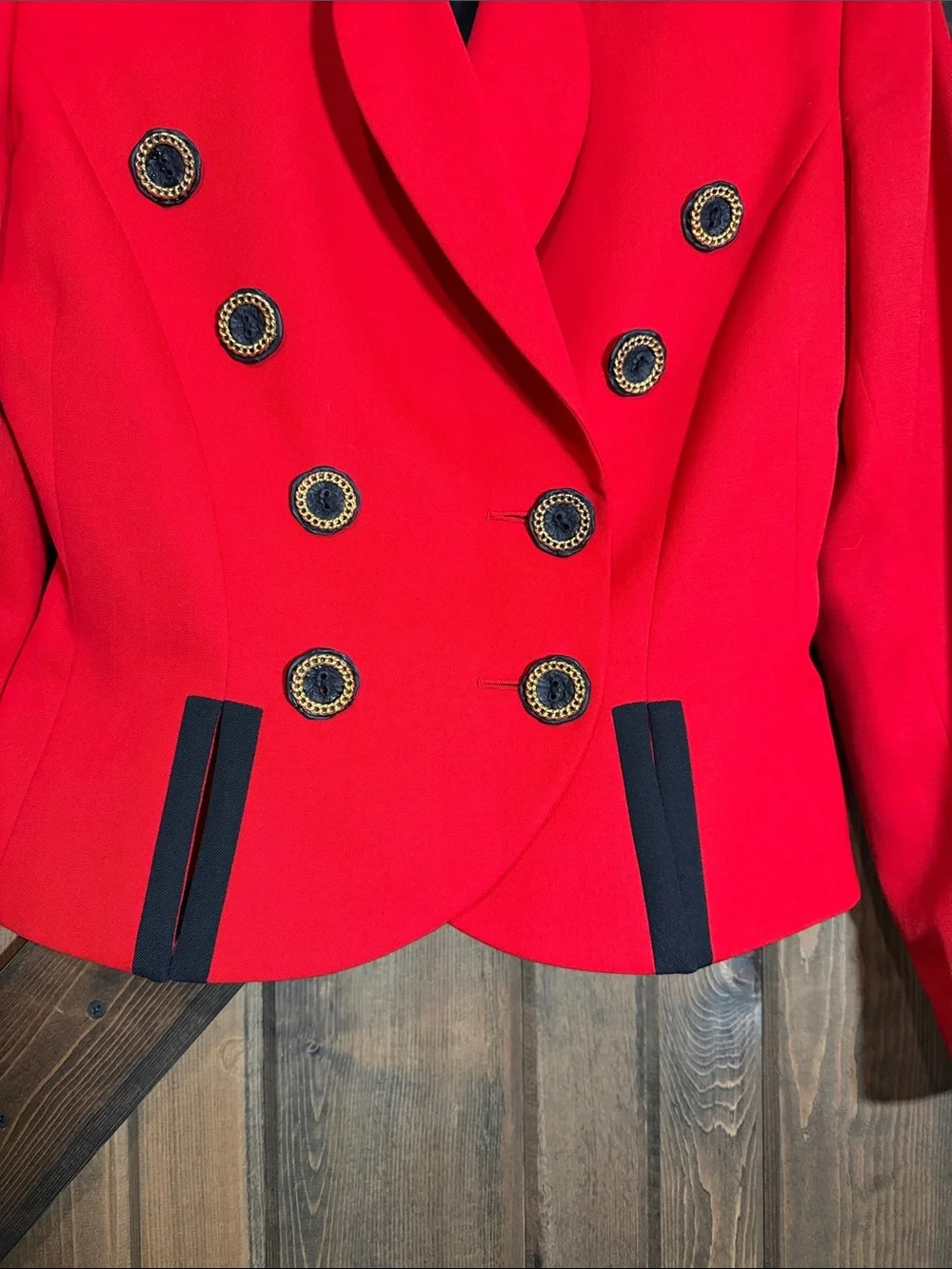 VINTAGE Double-Breasted  Blazer  💯 Wool! BY Lolita Lempicka! Absolutely Stunning - Picture 6 of 8